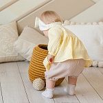 Костюмчик из муслина Дуэт бежево-желтый для девочки