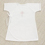 Крестильный набор "Розовое перышко" с полотенцем