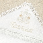 Махровое крестильное полотенце "Процветший крест"