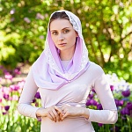 Женский снуд-хомут для церкви "Лаванда"