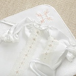 Махровый полотенце с уголком "Крестик с ромбиками"