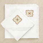 Махровое кружевное полотенце "Яблочный и медовый Спас"