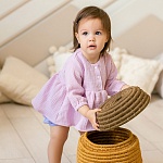 Костюмчик из муслина Дуэт сиренево-пудровый для девочки