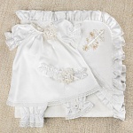 Теплая крестильная крыжма с оборкой "Елизавета"