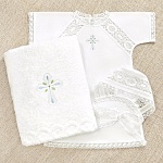 Крестильный набор для мальчика "Алексей" с полотенцем