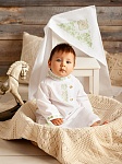 Крестильный комплект "Елисей" для мальчика с пеленкой