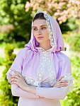 Церковная накидка с капюшоном "Лаванда"