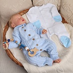 Комплект на выписку "Конфетти" голубой