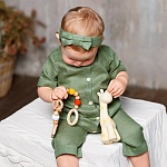 Льняной комбинезон Ветерок зеленый