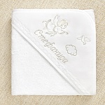 Махровое крестильное полотенце с уголком "Ангел"