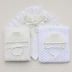 Комплект на выписку "Конфетти" молочный