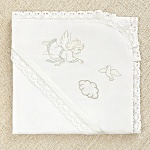 Теплая пеленка для крещения "Ангел" с капюшоном