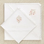 Крестильный комплект "Анна" для девочки с пеленкой