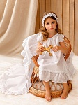 Крестильный комплект "Алиса" для девочки с пеленкой