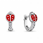 Серьги божья коровка 45871А, детские