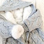 Утепленный комбинезон  "Остин" с капюшоном, серый