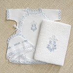 Классическое полотенце для крещения "Крестик-лоза"