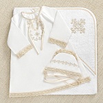 Крестильный набор для девочки "Ульяна" с полотенцем