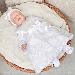 Комплект на выписку девочки "Самия" белоснежный