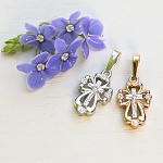 Золотой крестик 12137АКВ