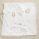 Крестильный комплект "Золотая лоза" унисекс с крыжмой