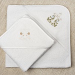 Крестильное полотенце с уголком "Процветший крест"