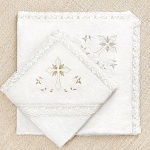 Крестильный набор для девочки "Ксения" с полотенцем