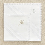 Кружевная пеленка для крещения "Лучезарный крест"