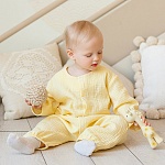 Комбинезон Облачко желтый из муслина