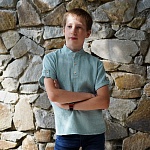 Рубашка для мальчика муслин полынь