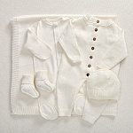 Набор комбинезон с пледом "Капелька" молочный