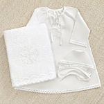 Крестильный набор для девочки "Людмила" с полотенцем