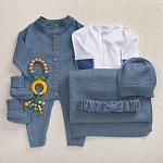 Набор комбинезон с пледом "Капелька" парламент