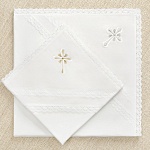 Кружевная пеленка для крещения "Лучезарный крест"