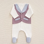 Костюмчик/комплект с уголком Денди клетка и ежевика