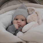 Вязаная шапочка ELF серебро