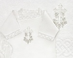 Детский крестильный набор "Серебряная лоза" с полотенцем