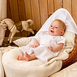 Крестильный набор "Кружевное перышко" с полотенцем