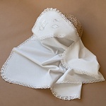 Теплая пеленка для крещения "Ангел" с капюшоном