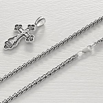 Серебряная цепочка Гарибальди 0,6 черненая