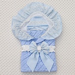 Комплект на выписку "Конфетти" голубой