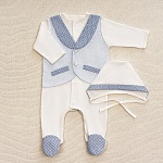 Костюмчик/комплект с уголком Денди нежные ромбы