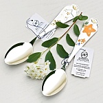 Серебряная ложка и вилка "Звездочка"