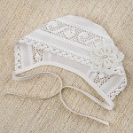 Чепчик с кружевным цветком "Катерина"