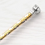 Серебряная ложка с позолотой и фианитом