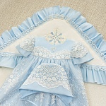 Махровая крестильная крыжма с оборкой "Жемчуг"