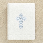 Классическое крестильное полотенце "Ажурный крестик"
