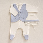 Костюмчик/комплект с уголком Денди нежная полоска