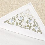 Пеленка для крещения с капюшоном  "Процветший крест"