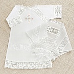 Крестильный комплект "Ольга" для девочки с пеленкой